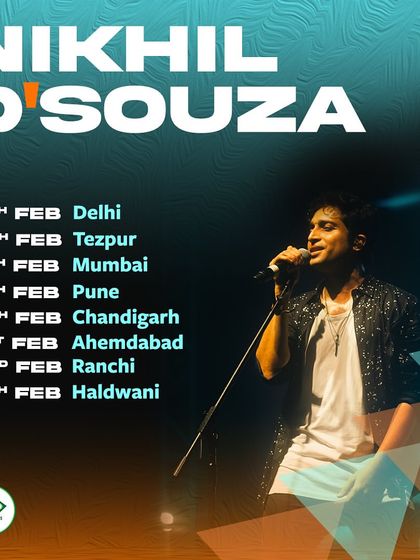 Nikhil D'Souza's packed February tour schedule, highlighting his popularity on the college circuit.