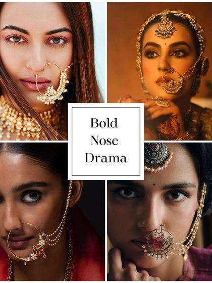 Jewellery Trend Alert: Bold Nose Drama. The statement nath or nose ring is making a huge comeback. It adds a touch of traditional drama and frames the face beautifully.