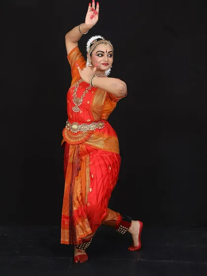 Nandita Warrier came to us in her teens and we worked on an accelerated track for her Arangetram. We can always tailor the training to fit a student's timeline and goals.
