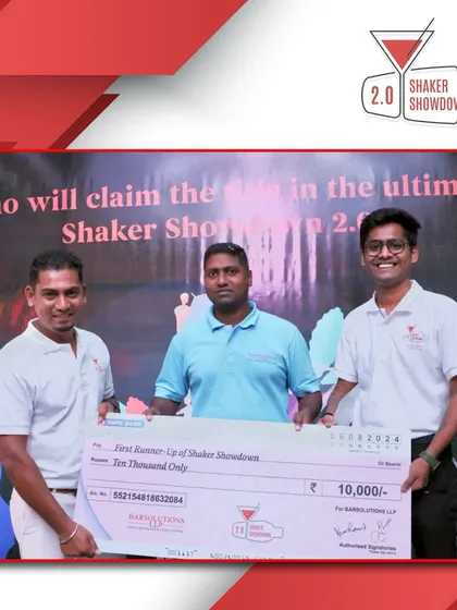The first runner-up of Shaker Showdown 2.0 receiving his prize. This event is a showdown of skill, spirit, and style.