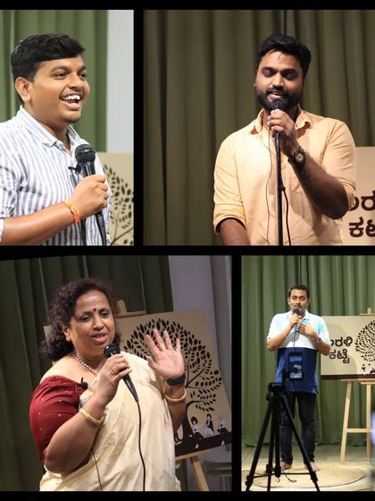 A diverse group of performers sharing their unique talents.