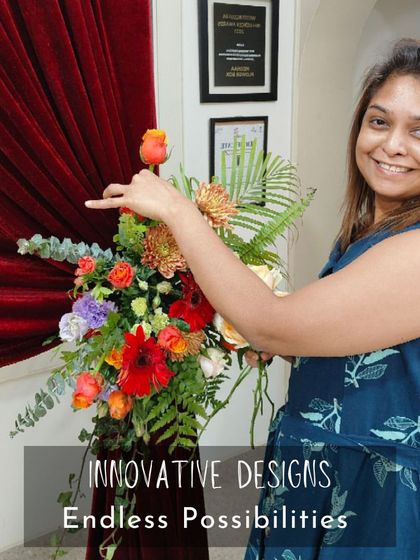 My courses unlock endless possibilities for innovative designs. This student proudly displays her unique, asymmetrical arrangement, a testament to the creative freedom I encourage.