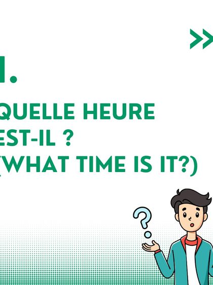 Need to know the time? 'Quelle heure est-il?' is the essential question to ask. This is one of the first phrases my students learn for practical, everyday use.