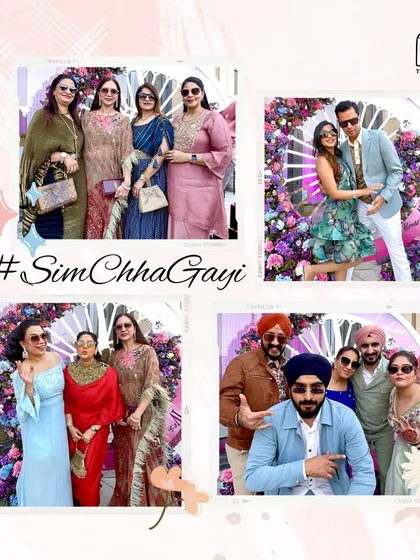 A collage of beautiful memories from the floral-themed wedding brunch. Our custom templates bring all the best photos together.