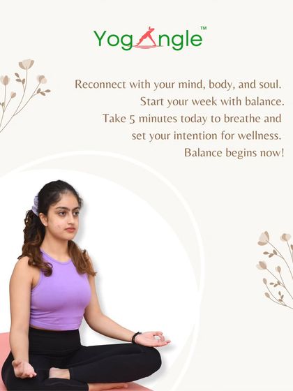 Start your week with intention. Taking just five minutes to sit, breathe, and reconnect with your mind, body, and soul can set a tone of balance and wellness for the days ahead.
