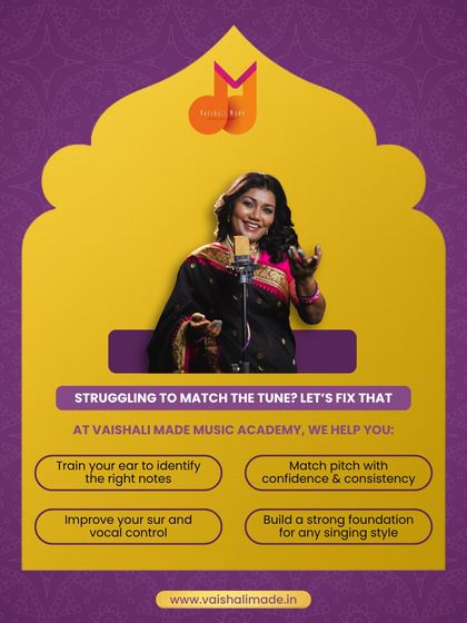 Struggling to match the tune? Let's fix that. At my academy, I help you train your ear, improve your 'sur' and vocal control, and match pitch with confidence, building a strong foundation for any singing style.