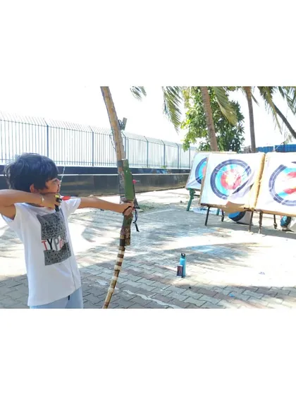 Another young participant enjoying the fun activities on the last day of the camp.