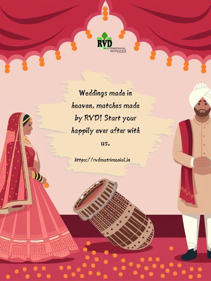 Weddings made in heaven, matches made by RVD. I specialize in Punjabi matrimonial services, helping you start your happily ever after.