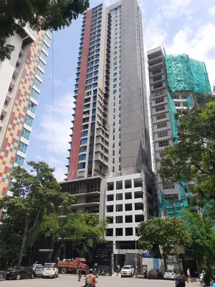 Our luxurious residential project near Shivaji Park during its construction phase. This tower is set to become a prominent addition to the neighborhood's skyline, reflecting our commitment to high-quality urban architecture.