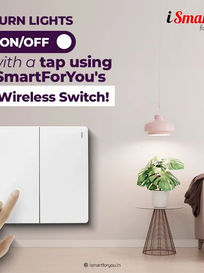 This wireless switch is the future of lighting control. It's completely shock-free, making it safe for kids, and it works with a simple tap. You can also control it from the app, giving you ultimate flexibility.
