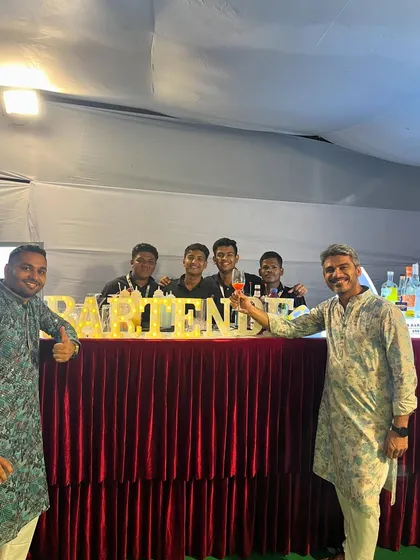More happy guests with our bartending team. We pride ourselves on being the friendliest bartenders you'll meet.