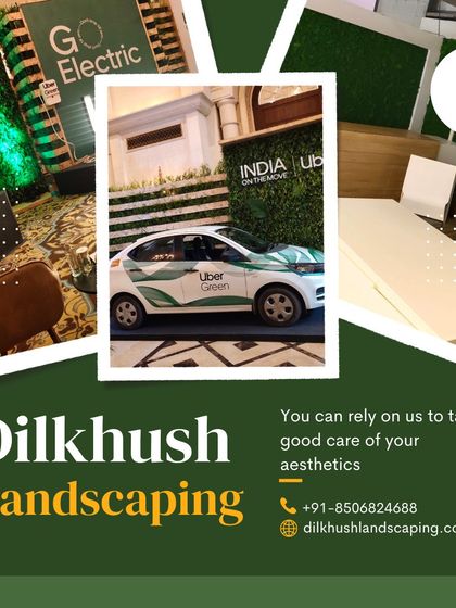 A collage showcasing our work for the Uber Green campaign, highlighting our ability to deliver consistent and high-quality branding across different event assets.