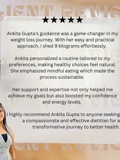 Namrata's review says it all. My guidance was a "game-changer" because we made healthy choices feel natural and sustainable, not like a chore. This boosted her confidence and energy levels.