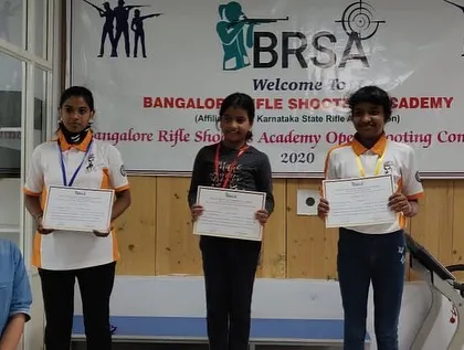 Young winners from one of our academy's internal shooting competitions in 2020. Every participant gets a certificate to acknowledge their effort and participation.
