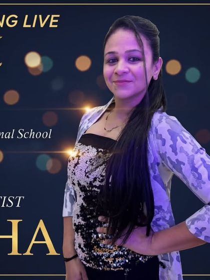 A poster for my show at Elpro International School in Pune. Educational institutions often book my performances to inspire creativity in students.