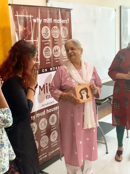 A heartfelt moment with the inspiring Vimala Nandakumar ma'am of Shaktii Academy, a powerful supporter of our vision to empower through connection with the earth.