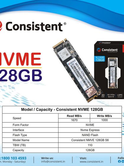 Our 128GB NVMe SSD is an ideal entry-level option for experiencing NVMe speeds. It delivers read/write performance of 1670/1000 MB/s, making it a great choice for a fast boot drive.