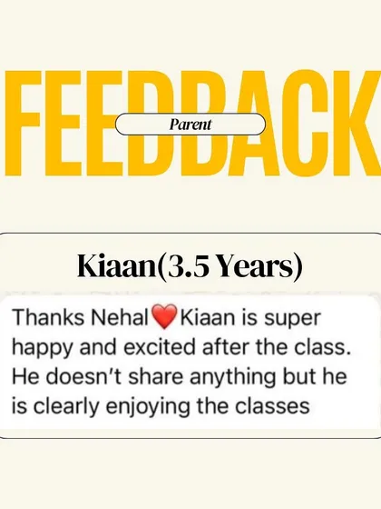 This feedback makes our day. Knowing that Kian, at just 3.5 years old, is super happy and excited after class is the best reward.