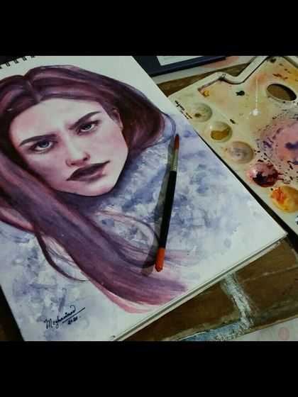 Megha Vinod - Custom Portraits & Illustrations Stylized Watercolor & Mixed Media photo 34
