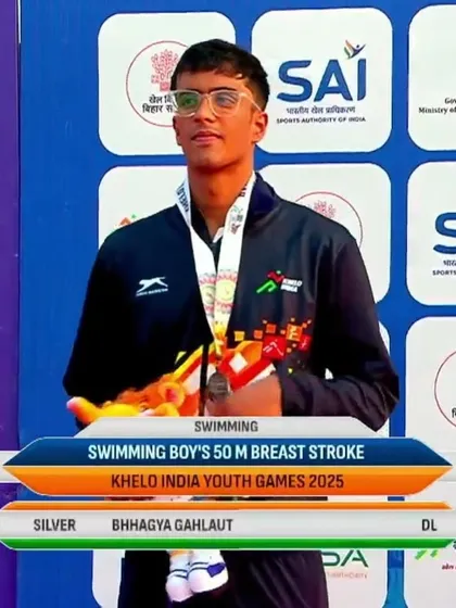 We are proud to celebrate our swimmer Bhhagya Gahlaut's Silver medal in the 50m breaststroke at the Khelo India Youth Games. This achievement reflects the high-caliber training and competitive spirit we foster.