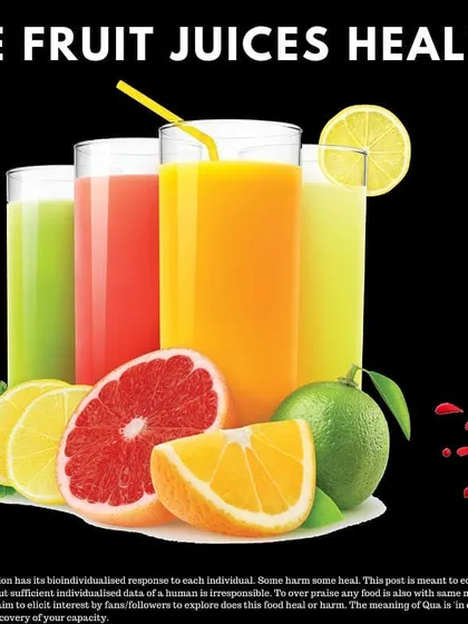 A common question I get is whether fruit juices are healthy. I always advise eating whole fruits instead because juicing removes the fiber, leaving you with concentrated sugar. Whole fruits provide fiber that aids digestion and keeps you full longer.