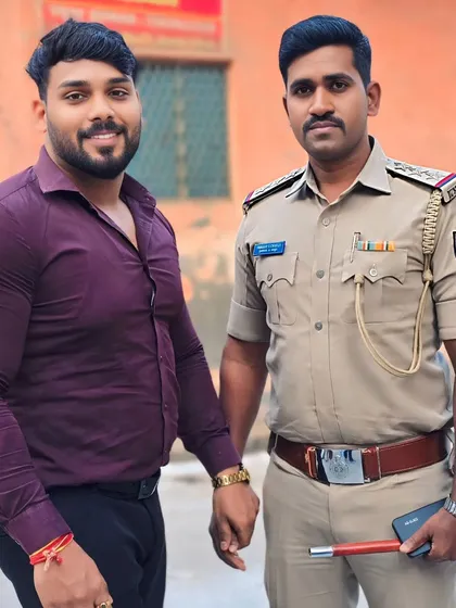Shaking hands with the Station House Officer. A good rapport with law enforcement officials helps ensure that legal procedures are followed correctly and without unnecessary delays.