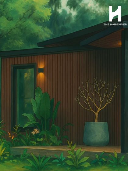 This artistic rendering of one of my projects looks like it belongs in a Ghibli movie, but it's a real home I built. It captures the magical feeling of living in a space that is perfectly in harmony with nature.