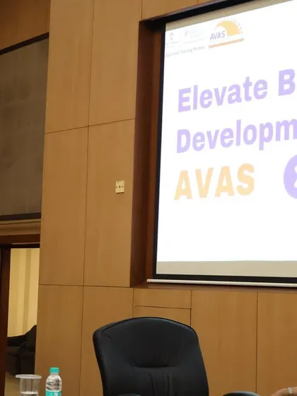 Our mentor presenting on how to "Elevate Brain Development with AVAS." Our presentations at educational forums highlight our scientific approach to learning and skill development.