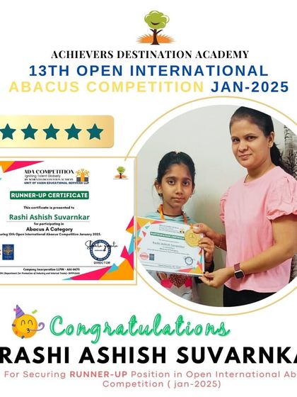 Achievers Destination Academy - Mental Math & Speed Calculation Our Star Achievers: Competition Winners & Graduates photo 36