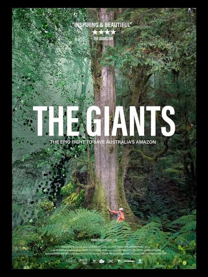 The poster for 'The Giants', an award-winning film about the epic fight to save Australia's Amazon, screened during ALT EFF at Koota.
