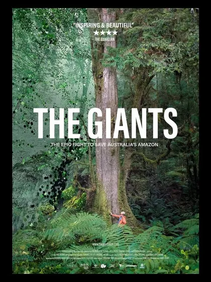The poster for 'The Giants', an award-winning film about the epic fight to save Australia's Amazon, screened during ALT EFF at Koota.