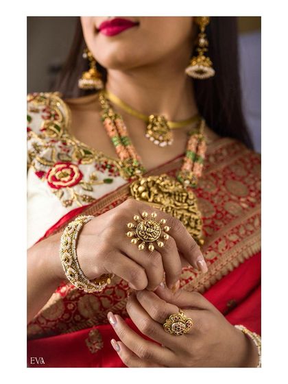 A repeat of the hand jewellery shot, ensuring every detail of the rings and bangles is captured with clarity for commercial catalogues.