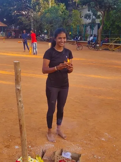Before we play, we pray. For us, Kho-Kho is also about tradition and respect for the game. A simple pooja at our ground to mark the beginning of our journey together.