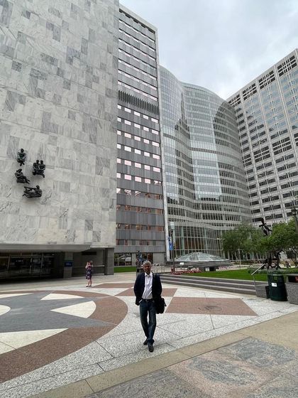 Another view of the impressive Mayo Clinic campus. The environment here is designed for healing and reflects the institution's core value: "The needs of the patient come first."