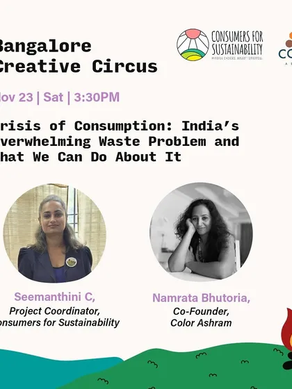 Beyond films, the ALT EFF festival at our space includes insightful panel discussions. Here, we hosted a talk on the crisis of consumption and what we can do about it.
