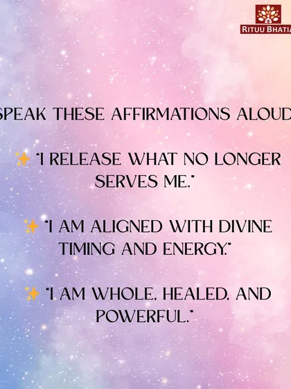 Under the full moon, I invite you to light a candle and speak these affirmations aloud to align your energy: "I release what no longer serves me," "I am aligned with divine timing and energy," and "I am whole, healed, and powerful."