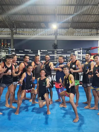 Me with the team of instructors at the world-famous Rawai Muay Thai camp in Phuket, Thailand. We are always learning and bringing back the best techniques for our students.