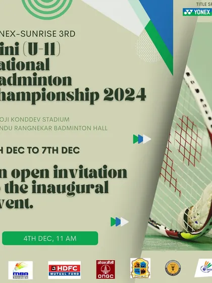 An open invitation for the inaugural event of the Mini National Badminton Championship. I ensure my tournaments begin with a grand opening ceremony, setting a professional and exciting tone for all players, parents, and officials.