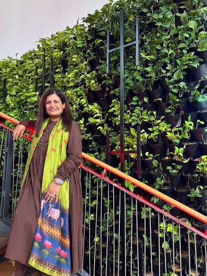 Another view of the living green wall, showing how it brightens up the entire stairwell. We handle the complete installation, including the irrigation system, to ensure the wall is self-sufficient and always looks its best.