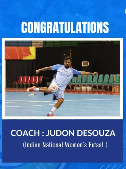 Huge congratulations to our academy coach Judon Desouza on his appointment as the Indian National Women's Futsal Coach.