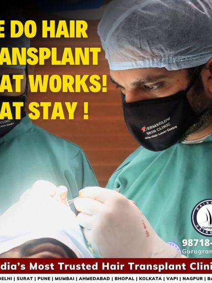 We do hair transplants that work and that stay. This image from a procedure shows the focus and dedication my team and I bring to every single surgery.