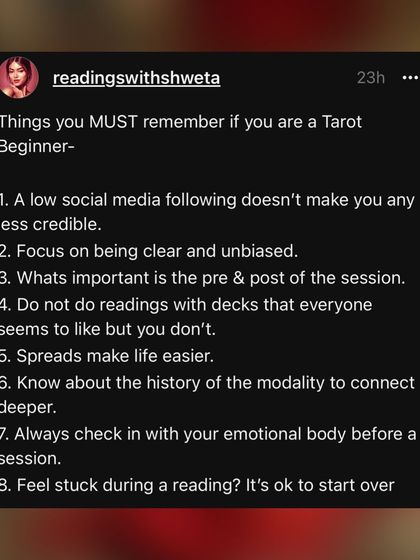 Here are some things every Tarot beginner must remember. A low social media following doesn't make you less credible. Focus on being clear and unbiased. And know the history of the modality to connect deeper.