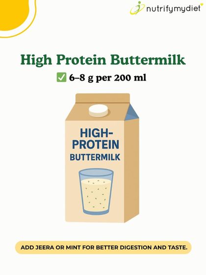 High-protein buttermilk is a great hydrating snack, providing 6-8 grams of protein per 200 ml. Add jeera or mint for better digestion and taste.