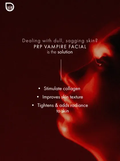 The PRP Vampire Facial is a powerful regenerative treatment for dull, sagging skin. It uses your body's own growth factors to stimulate collagen, improve skin texture, and restore a natural radiance from within.