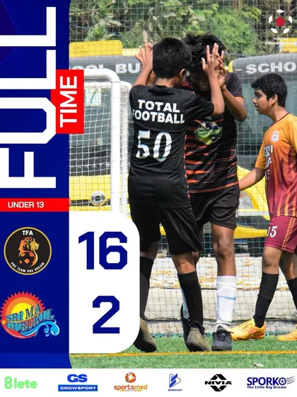 A huge 16-2 win for our U13 team against Srima FC in the Youth Championship.