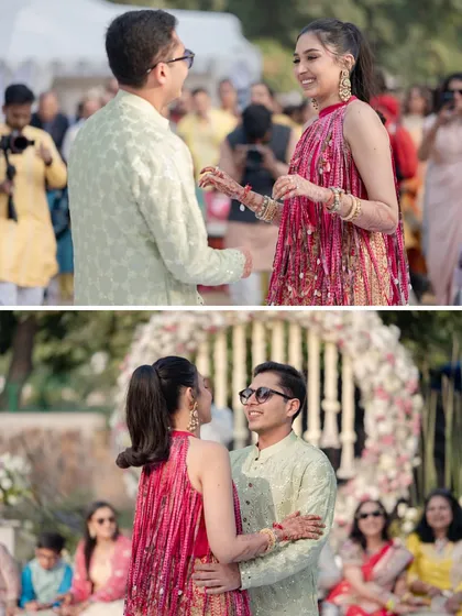 More moments from our colorful Haldi and Mehendi events, capturing the joy, laughter, and beautiful details.