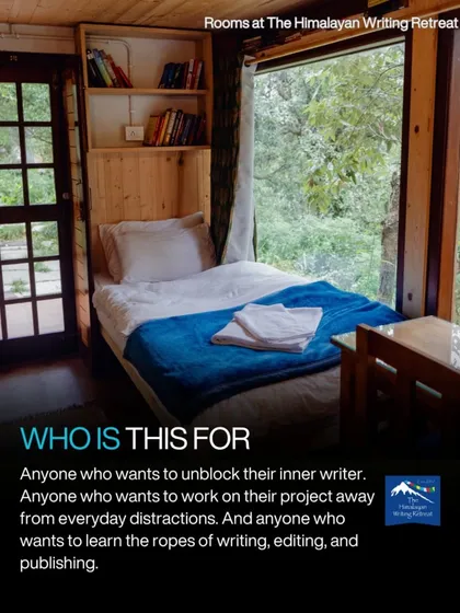 Your personal sanctuary awaits. Each room is designed to be a cozy, distraction-free space with a view, perfect for introspection, journaling, and working on your project. This is a space for anyone looking to unblock their inner writer.