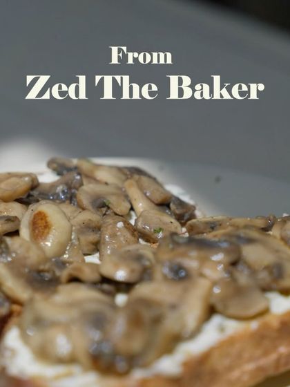 A close-up of the rich, savory mushrooms that top my popular toastie. Each one is cooked to bring out its deep, earthy flavor.