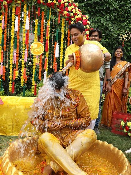 Decor by Aditya - Full-Service Wedding Planning Vibrant Haldi & Mehendi Decor photo 24