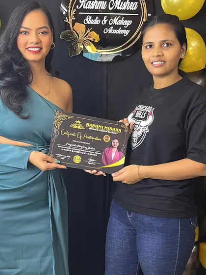 Another graduate ready to start her career. The professional course equips students with all the necessary skills.